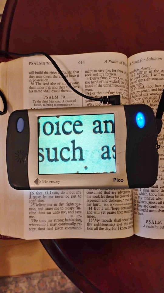 Telesensory Pico Light Up Magnifier With Cords & Bag