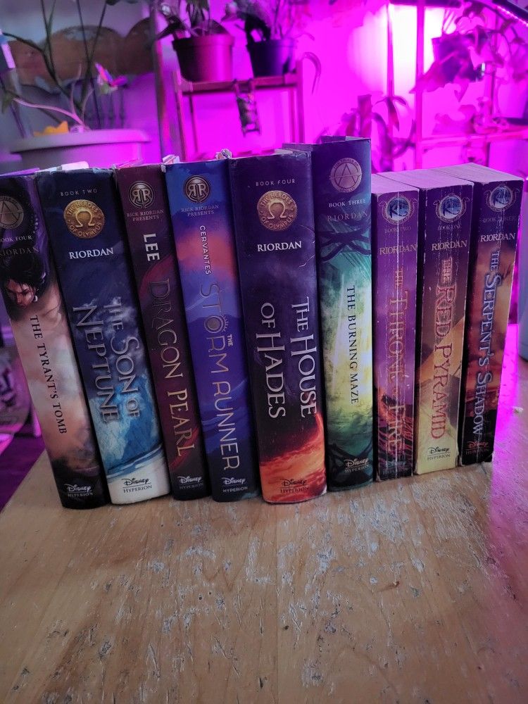 Rick Riordan Books - 6 Hardcover, 3 Paperback