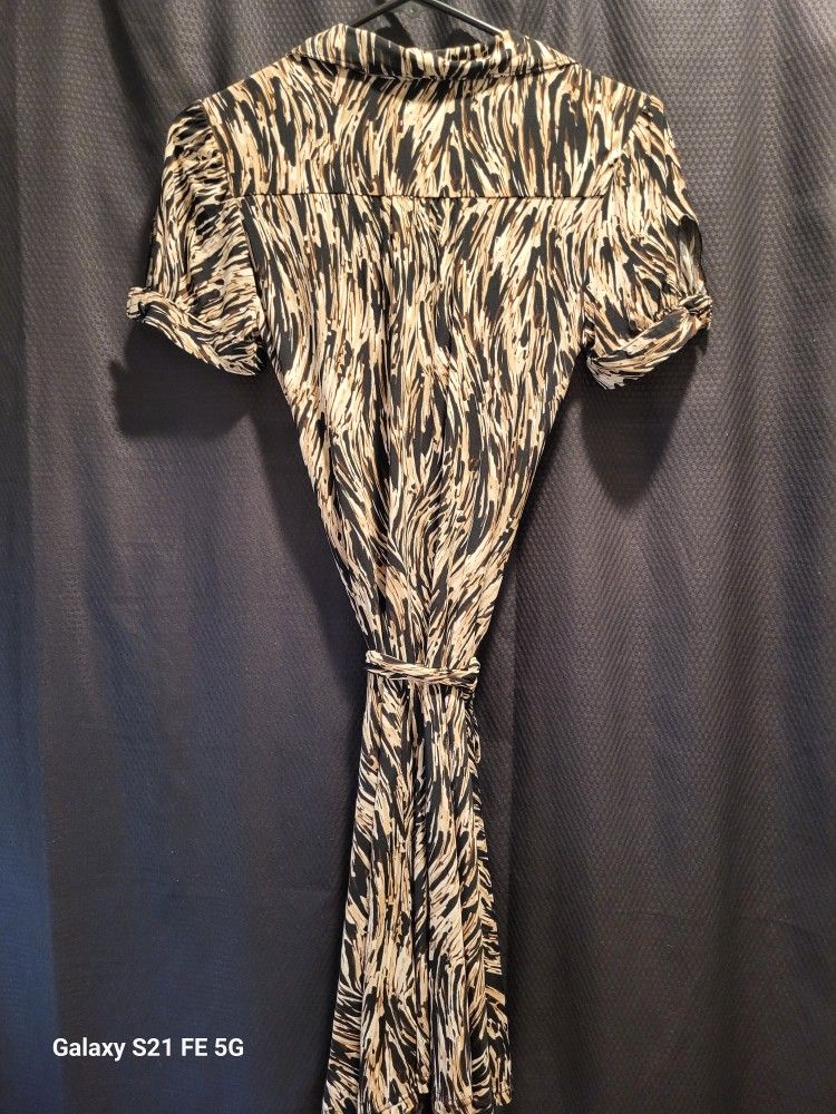 Brown/Black Printed Dress - photo 3