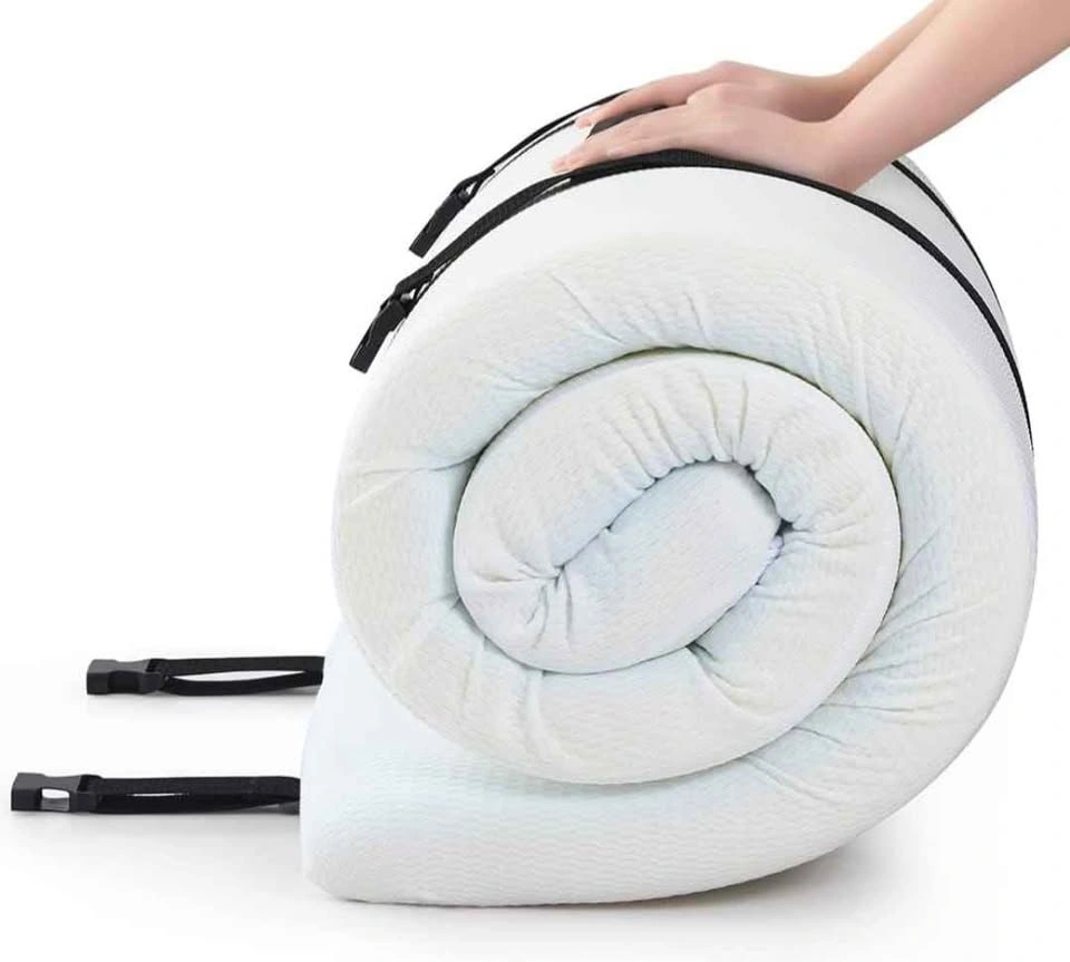 Cot Mattress Topper, Portable Memory Foam Sleep Mat, Roll Up Cam - photo 5