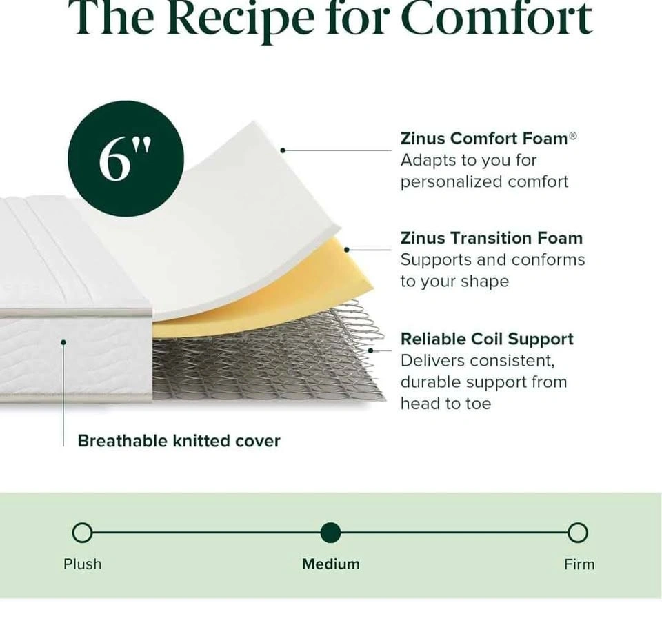 Narrow Twin Mattress - 6 Inch Foam and Spring Hybrid - photo 4