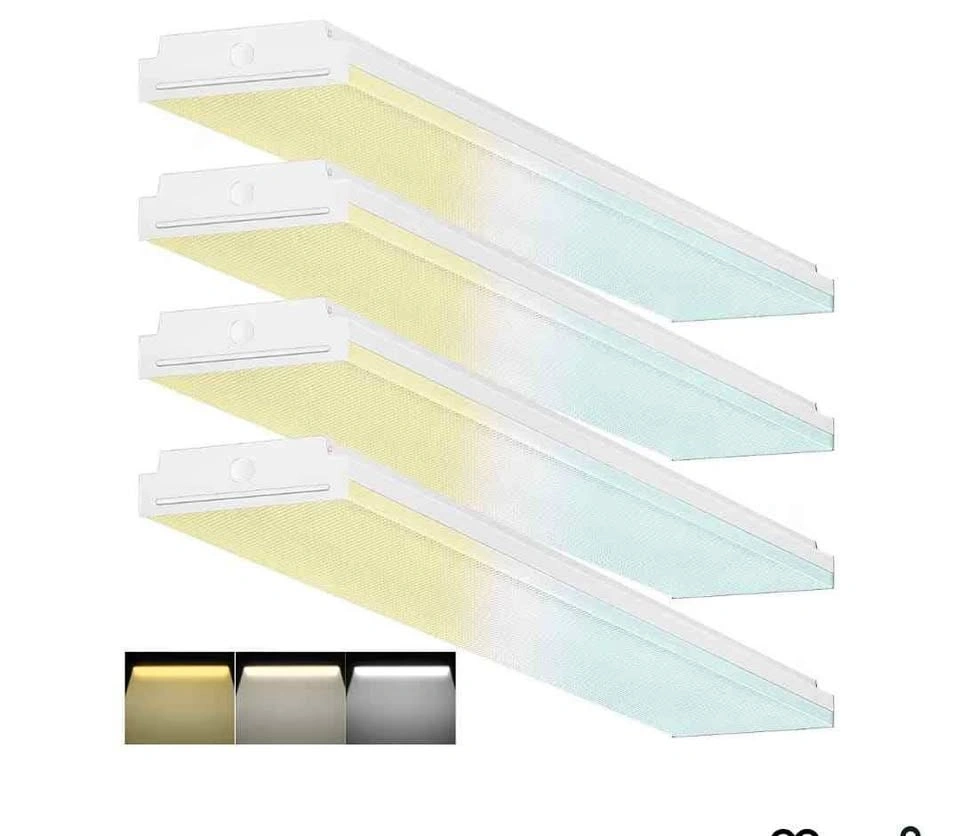 4FT Dimmable LED Wraparound Light Fixture - 4 Pack