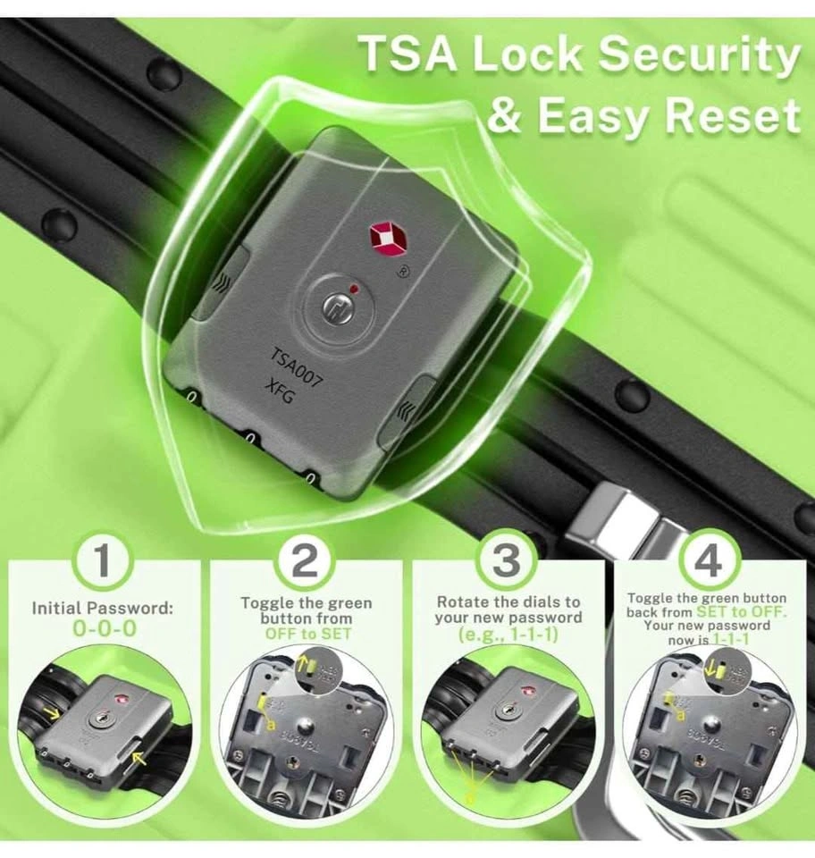 Zipperless Checked Luggage with TSA Lock Spinner Wheels - photo 2