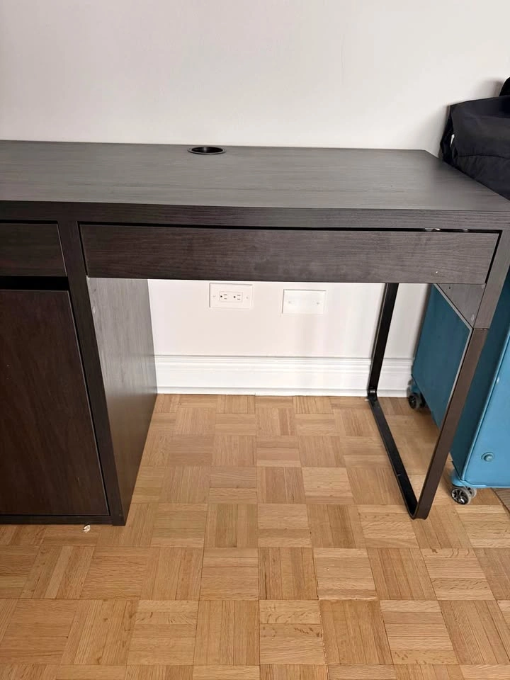 Work desk with side cabinet and two roomy drawers