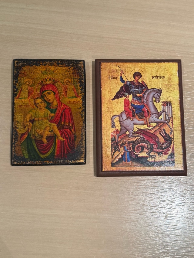 Mother Mary & Jesus Religious Icons / St. George