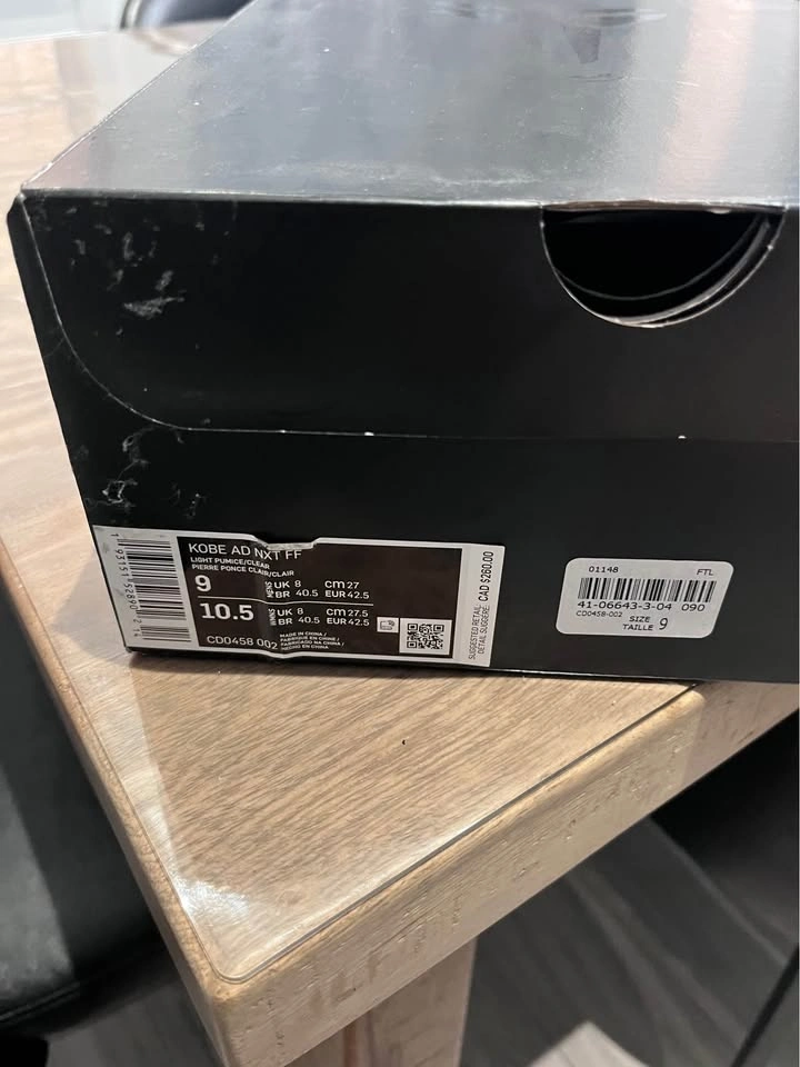Nike Kobe AD NXT FF Light Pumice Clear Size 9 - photo 4