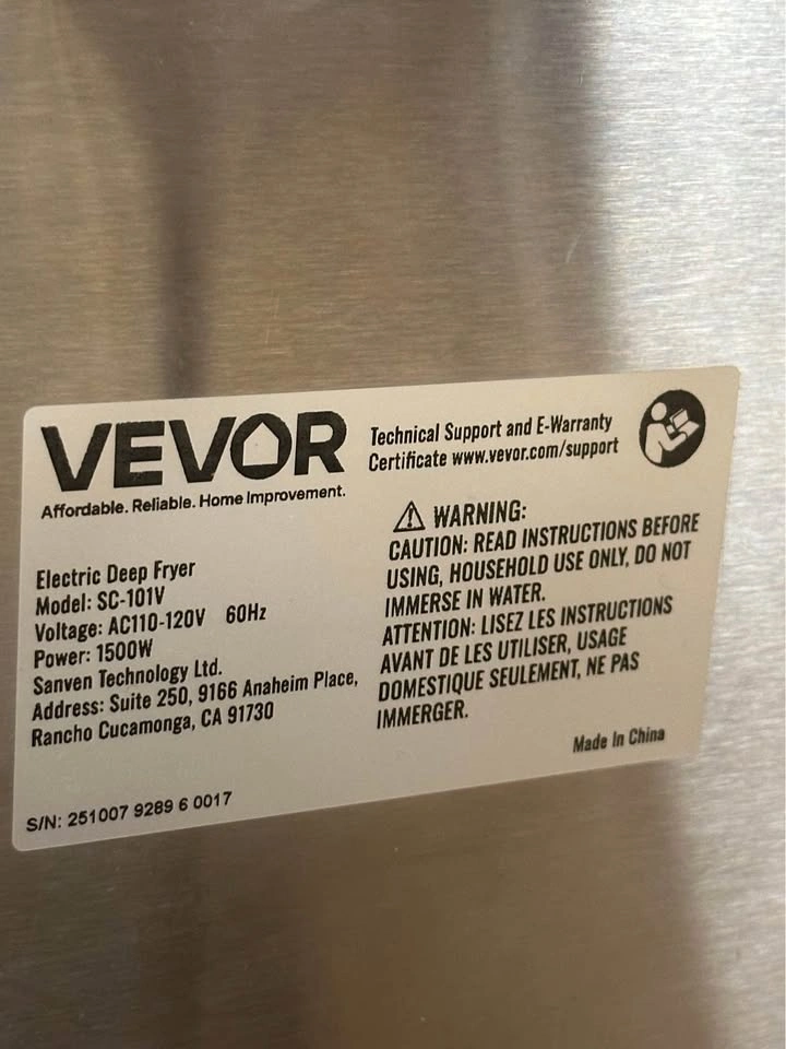 VEVOR Electric Deep Fryer 11.6Qt 1500W - photo 3
