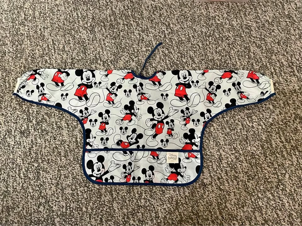 Disney Baby Mickey Mouse Long Sleeve Bib Smock