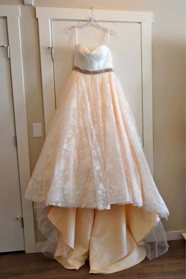 Complete Wedding Look - Lace A-line Dress & Accessories Set
