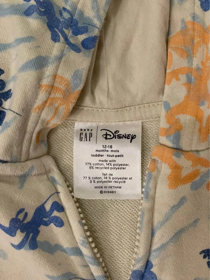 Baby Gap Disney Mickey Mouse Hoodie 12-18M - photo 2
