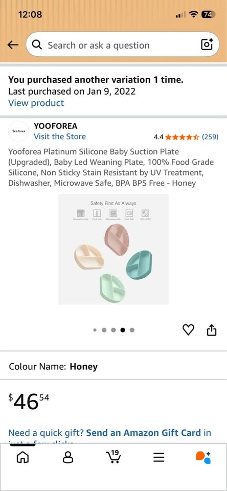 Yooforea Silicone Baby Suction Plate - Teal - photo 3