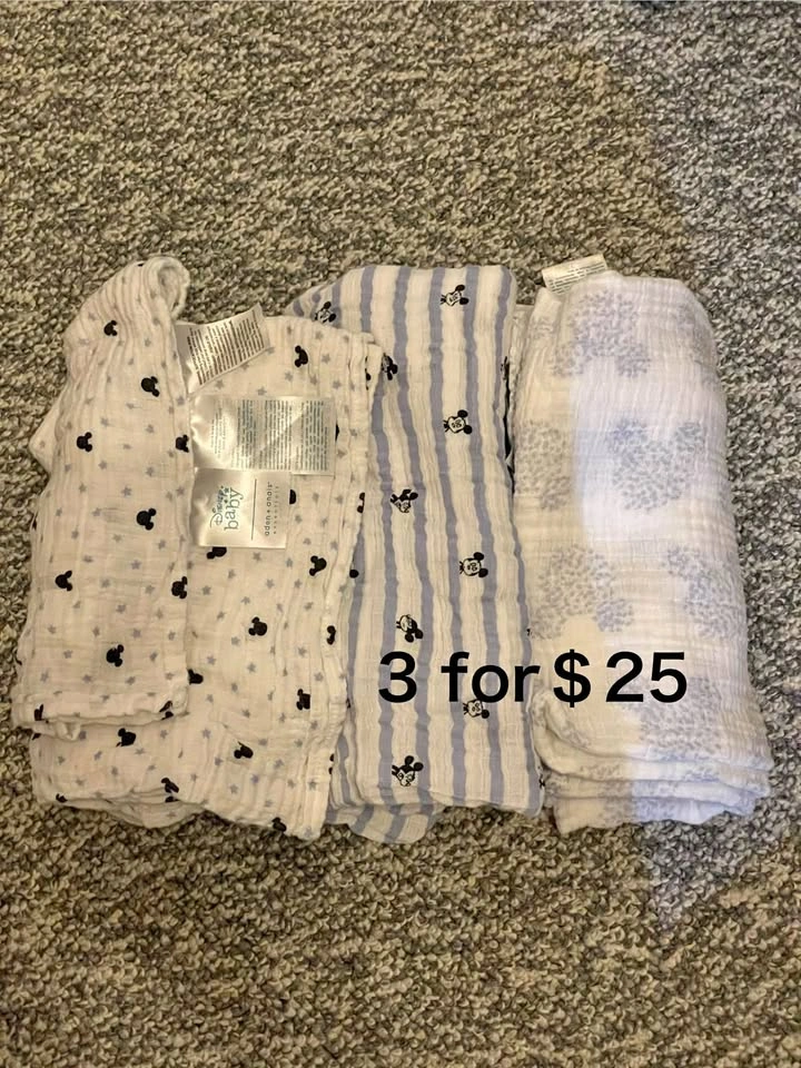 Disney Baby Aden + Anais Muslin Swaddles 3 Pack