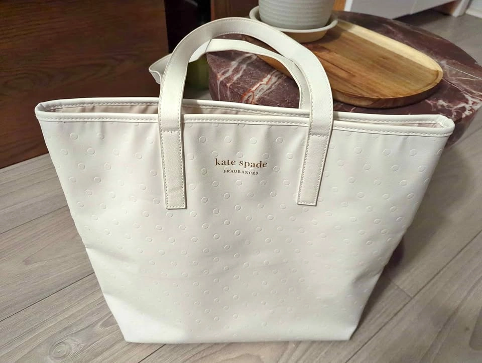 Kate Spade Fragrances White Tote Bag