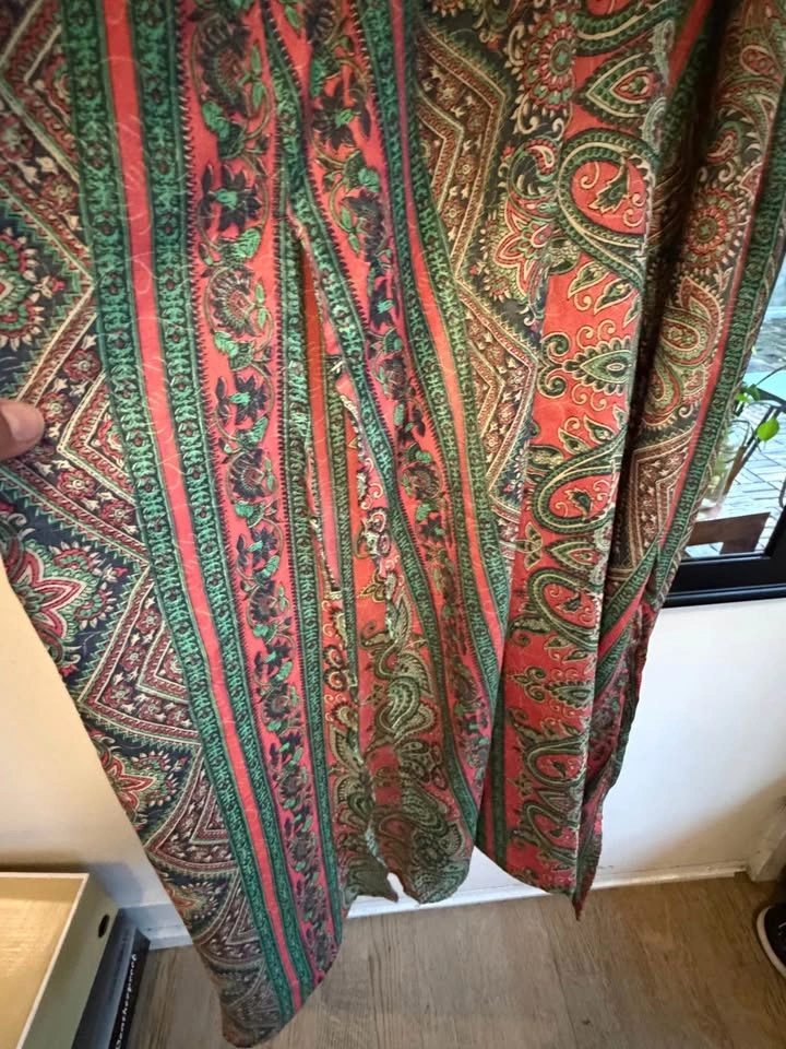 Boho Paisley Coral Green Maxi Dress - photo 4