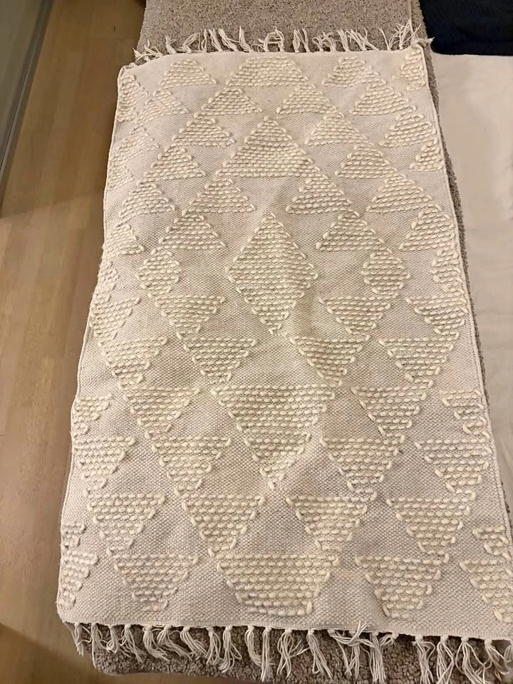 Boho Woven Area Rug with Fringes