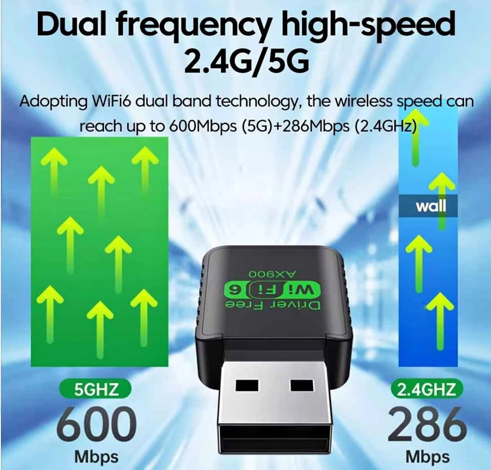 WiFi 6 AX900 Dual Band USB Adapter/ Extender Booster