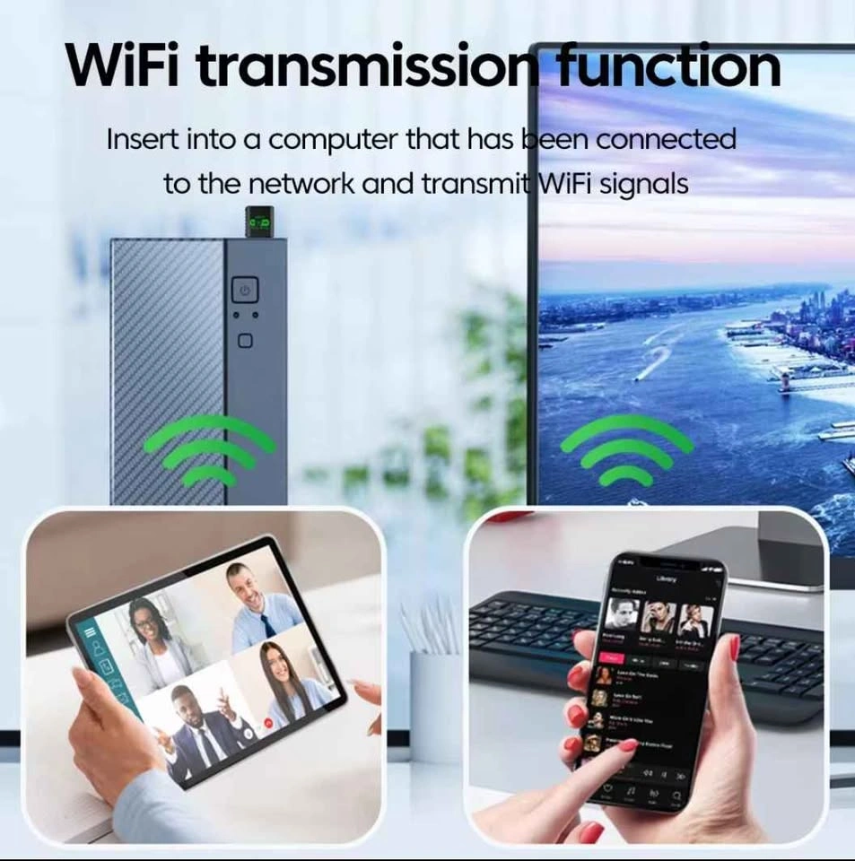 WiFi 6 AX900 Dual Band USB Adapter/ Extender Booster - photo 4