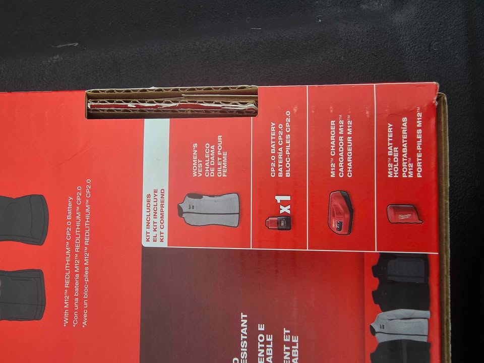 Milwaukee Womens medium M12 Cordless Axis grey Heated Vest Kit - photo 2
