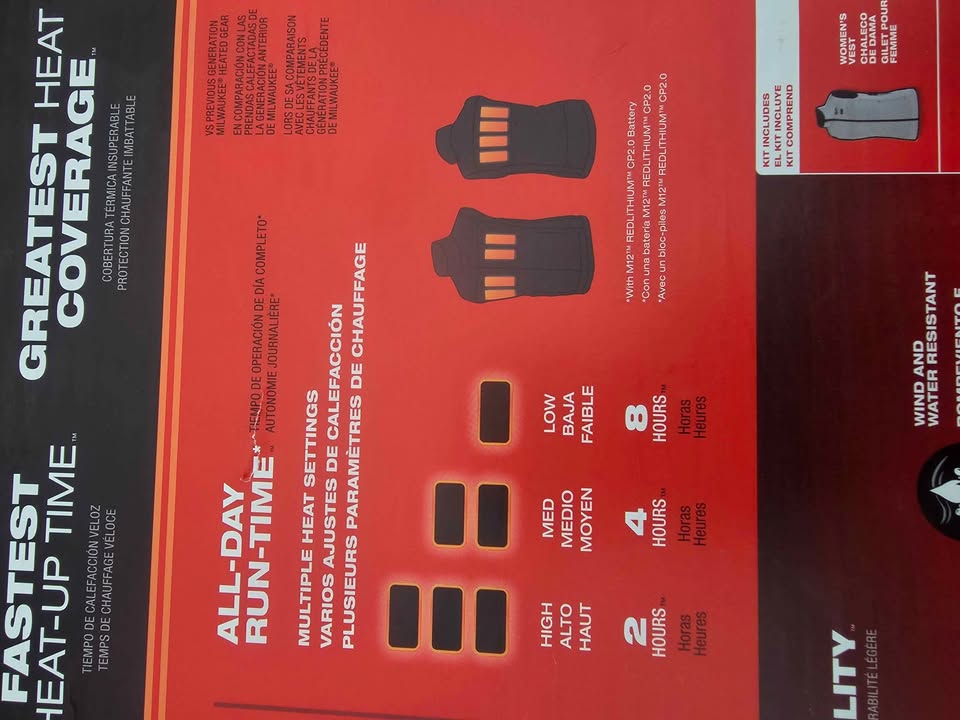 Milwaukee Womens medium M12 Cordless Axis grey Heated Vest Kit - photo 3