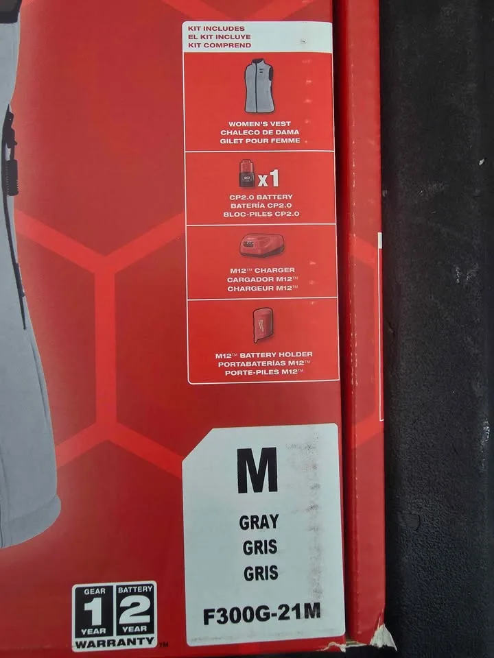 Milwaukee Womens medium M12 Cordless Axis grey Heated Vest Kit image indicator(5)