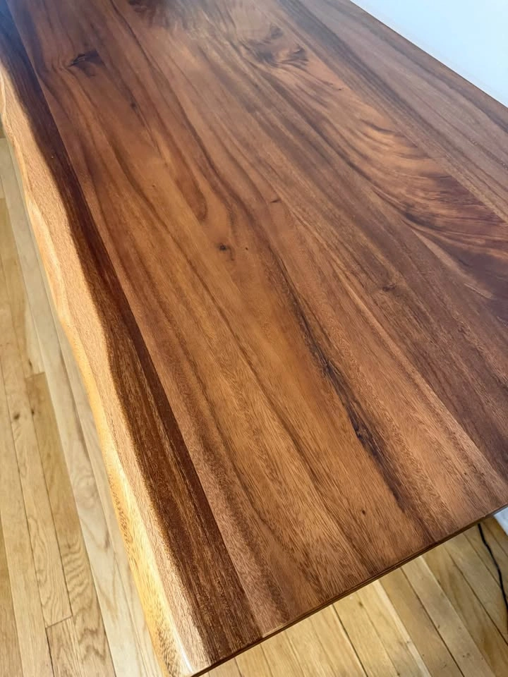 58x28” Gorgeous Live Edge Solid Walnut Standing Desk - photo 3
