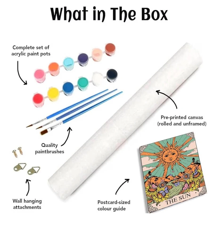 KICHANG Tarot Card Paint by Number Kits - The Star & The Sun - photo 5