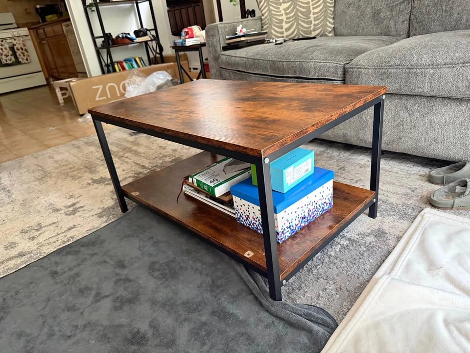 Industrial Two-Tier Coffee Table