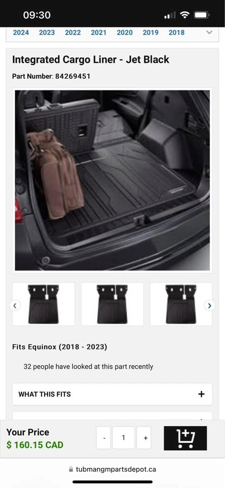 Chevy Equinox Floor Mats - Set of 4 - photo 2