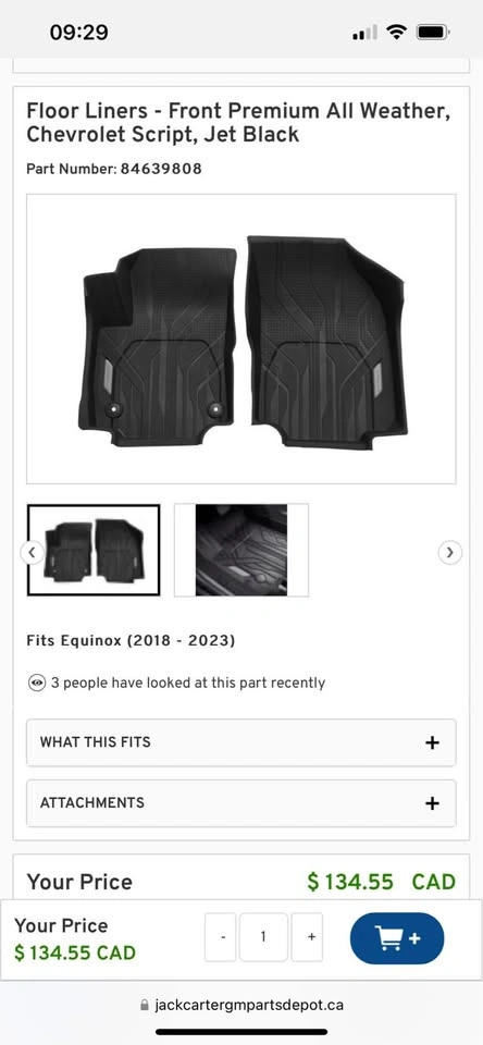 Chevy Equinox Floor Mats - Set of 4 - photo 3