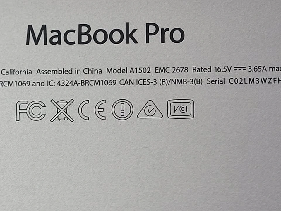 2015 MacBook Pro 13" A1502 500GB HDD - photo 2