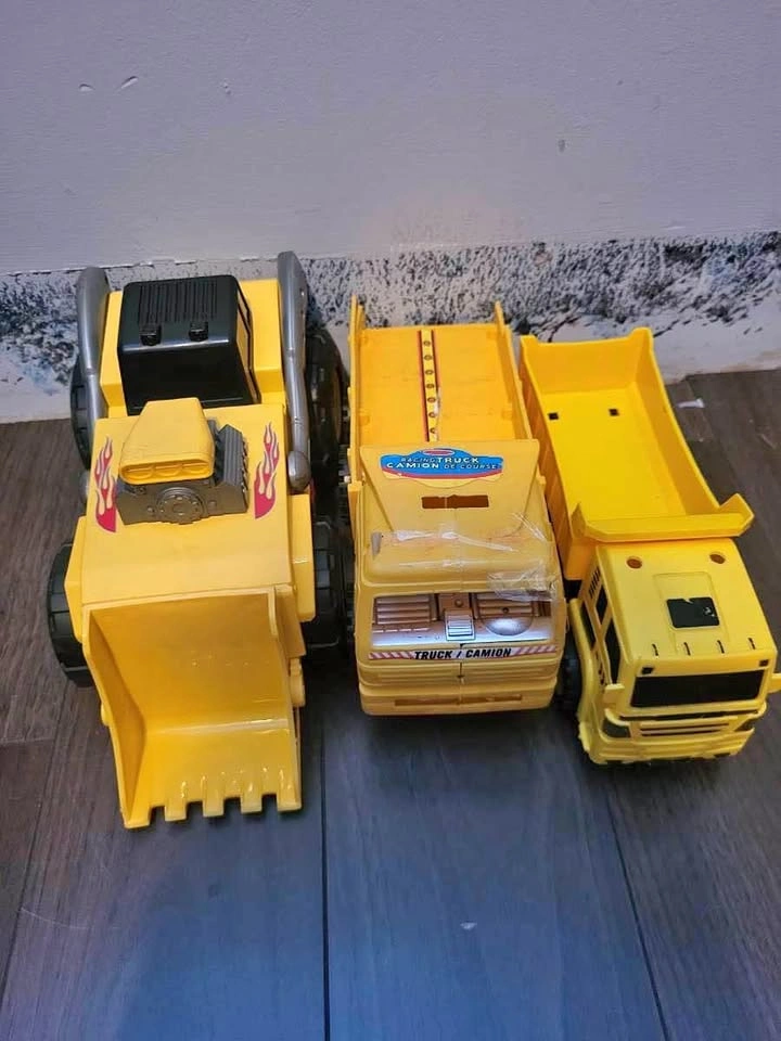 Yellow Construction Toy Truck Set
