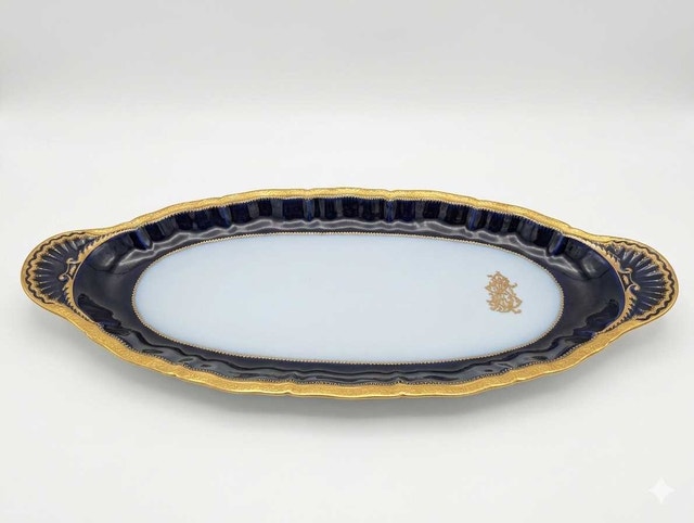 Antique French Porcelain Platter G. Mansard & J. Houry, Paris