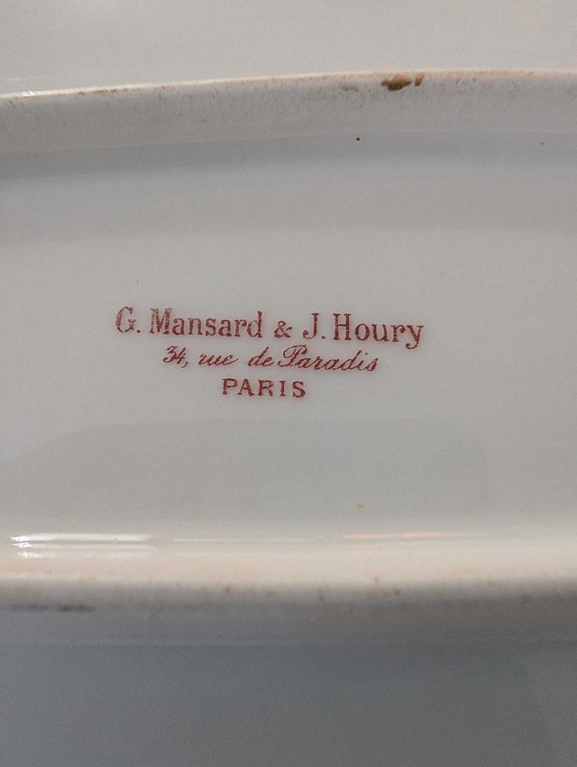 Antique French Porcelain Platter G. Mansard & J. Houry, Paris - photo 2