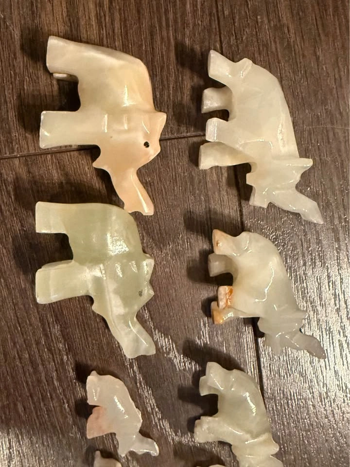Lot of 10 - Elephant Carvings Set - photo 5
