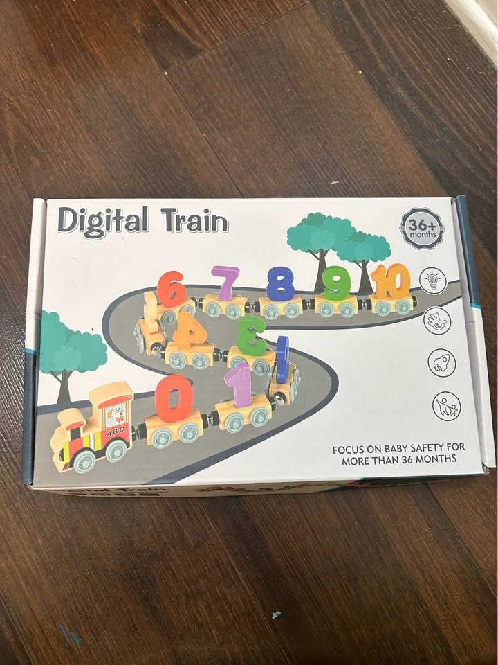 Wooden Magnetic Number Train Set – Educational Counting Toy - photo 2
