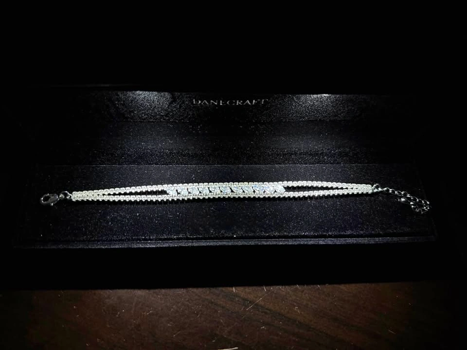 Double Row Tennis Bracelet with Stunning Centre accent