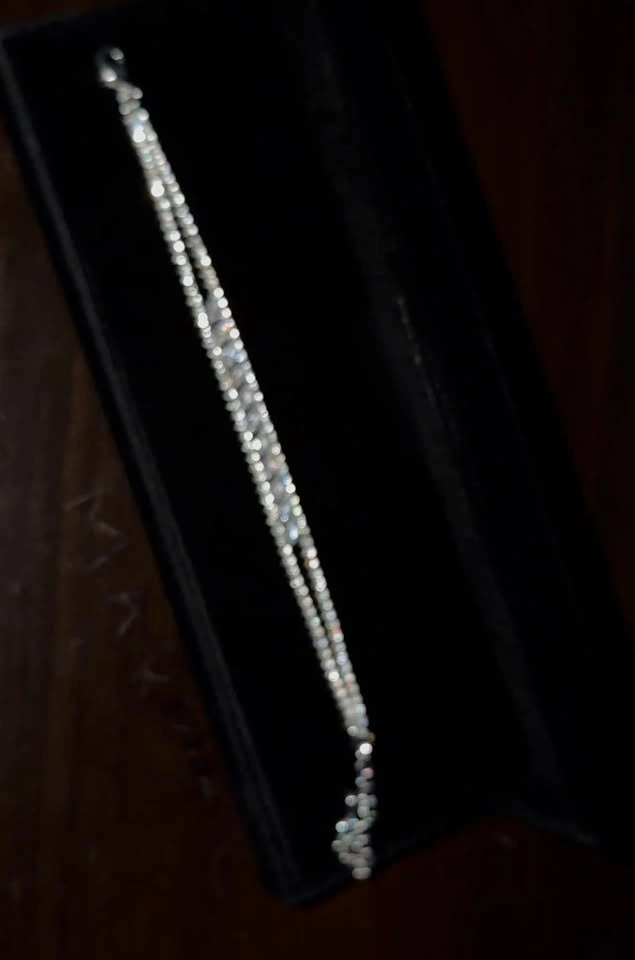 Double Row Tennis Bracelet with Stunning Centre accent - photo 2
