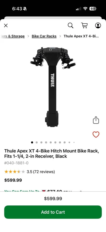 Thule Apex XT 4 Bike Hitch Rack - photo 2