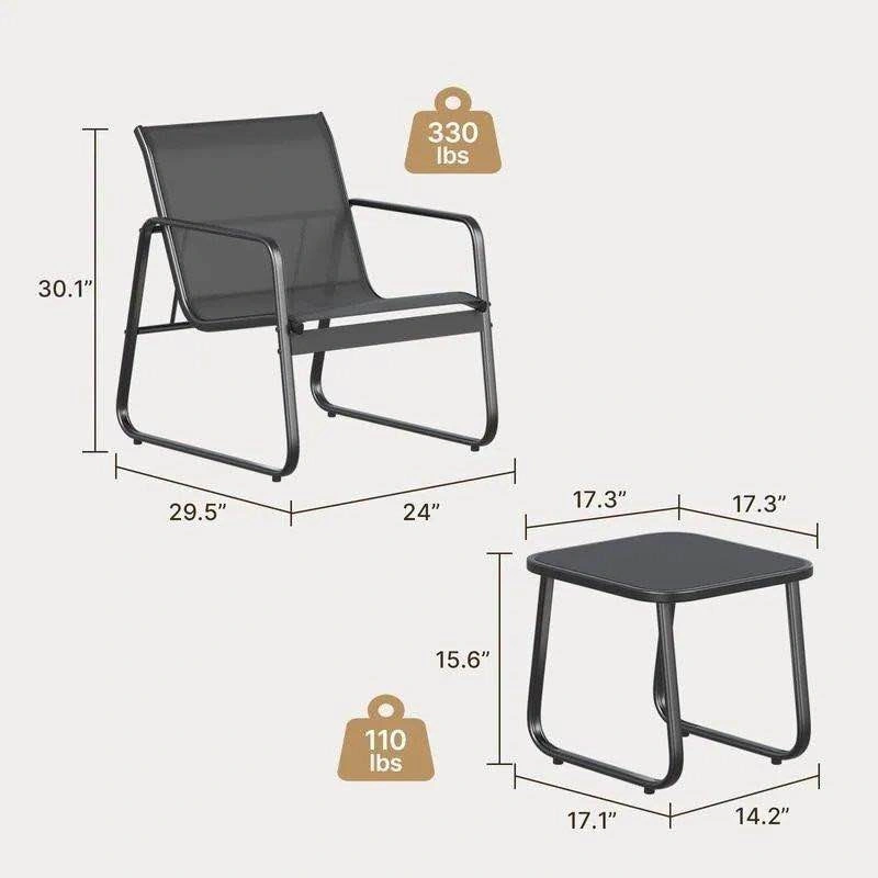 Outdoor 3 Piece Swinging Patio Set - photo 2