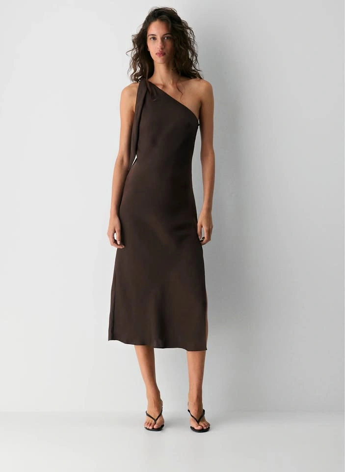 Aritzia Champagne Satin Dress - New