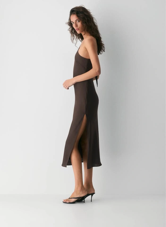 Aritzia Champagne Satin Dress - New - photo 2