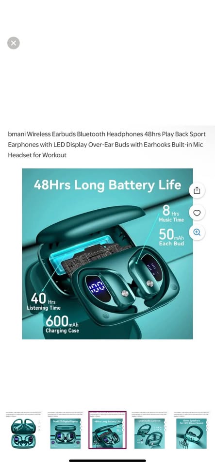 Wireless Earbuds Bluetooth Headphones - green - photo 3
