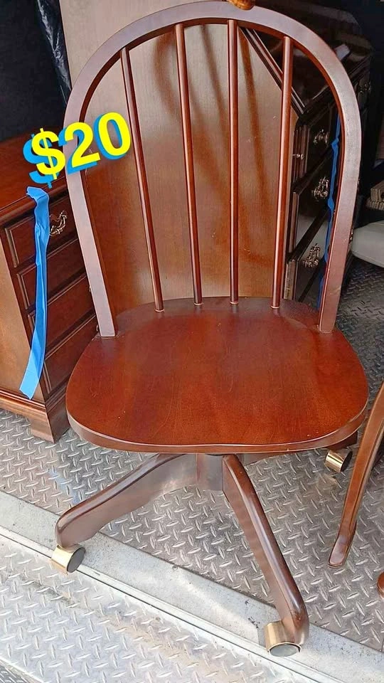 Vintage Oak Dining Chairs (Set of 4)