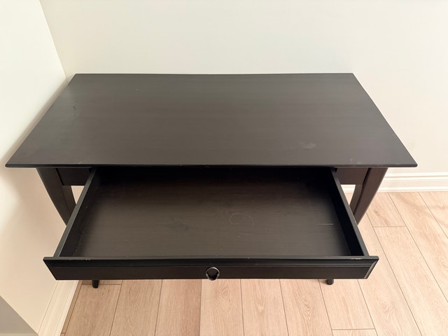 Office Desk with drawer - espresso brown - photo 2