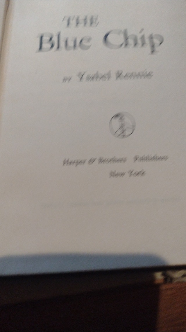 The Blue Chip by Ysabel Rennie - 1954 First Edition