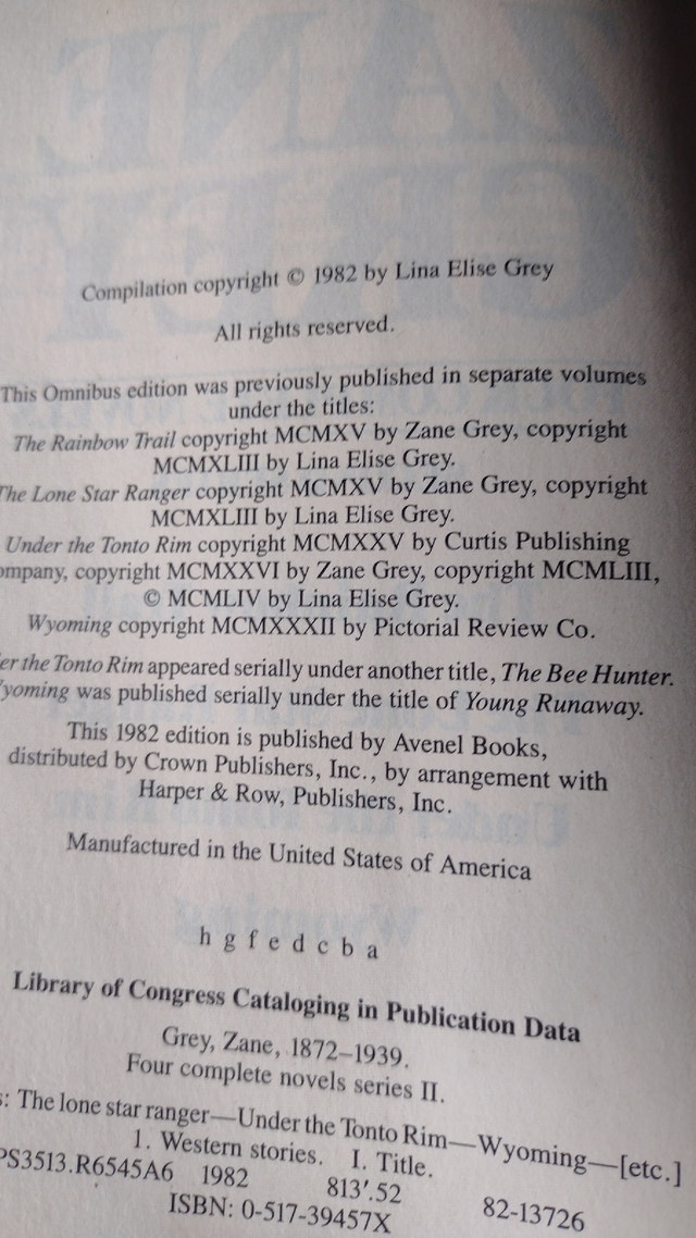 Zane Grey: Four Complete Novels - photo 3