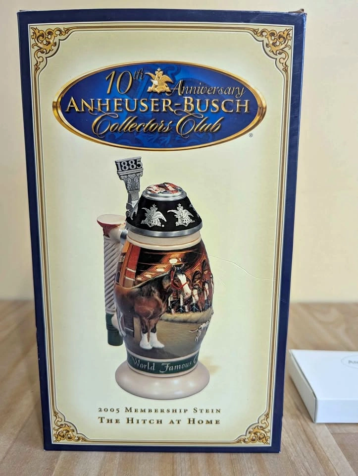 Anheuser-Bush 10th Anniversary Beer Stein & Frame