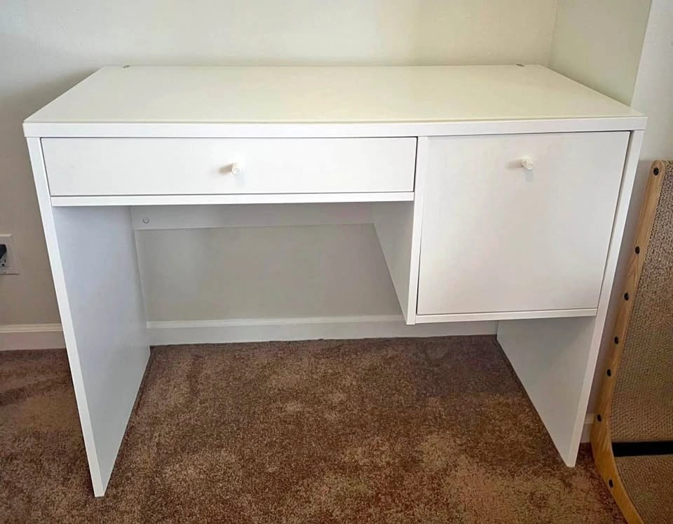 White IKEA SYVDE Vanity / Dressing Table