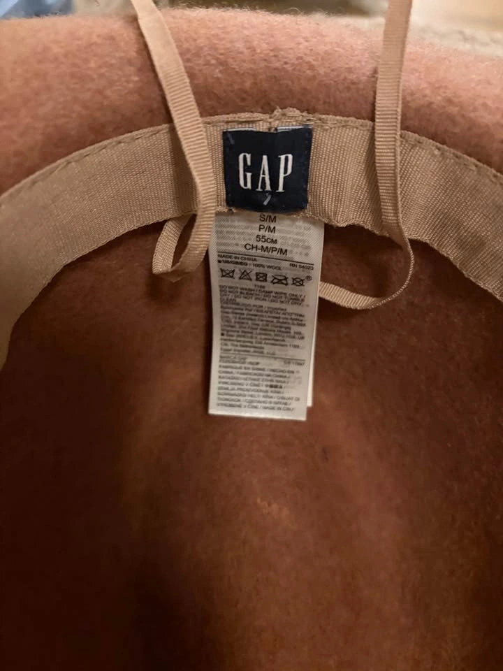GAP Tan Wool Fedora Hat S/M - photo 2