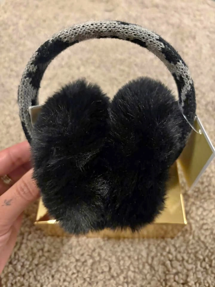 Michael Kors Black Grey Earmuffs